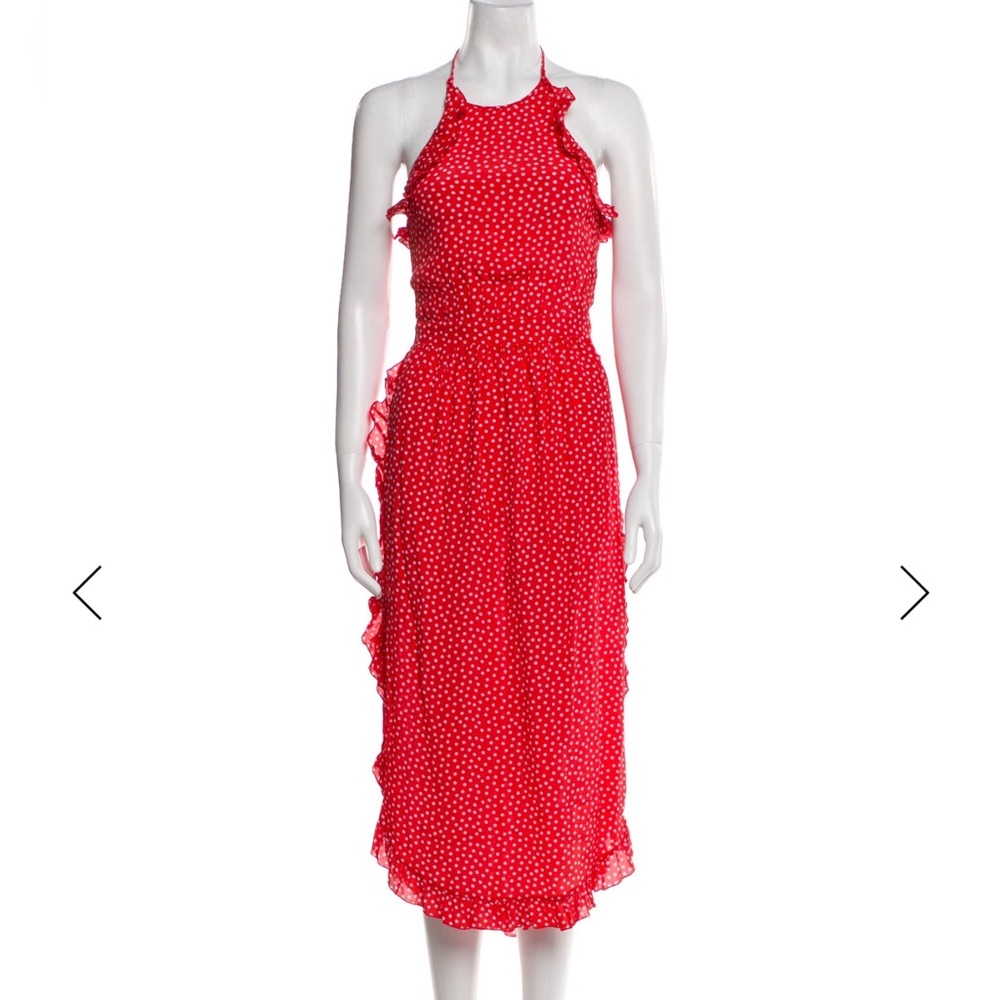 See By Chloe Vibrant Red Midi Dress